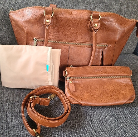 Newlie Handbags - Vegan leather diaper bag